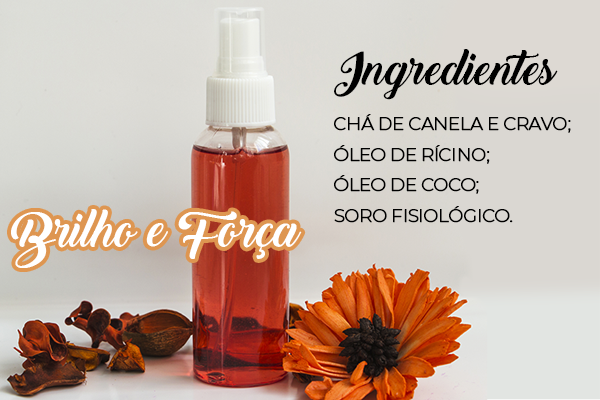 receita de borrifador para cachos - brilho e força