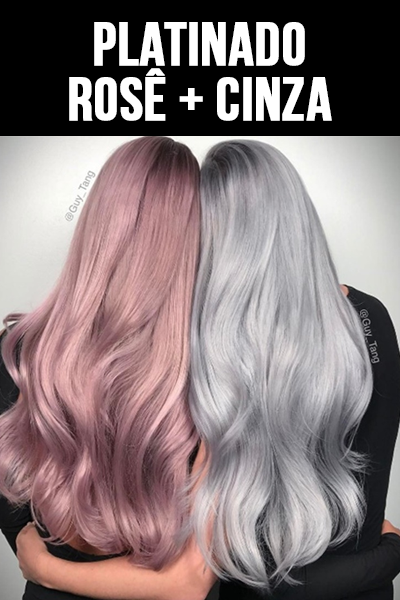 platinado rosê + cinza