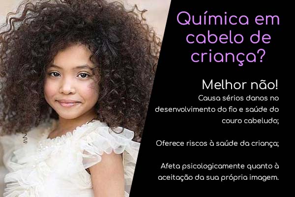 pode fazer química em cabelo de criança